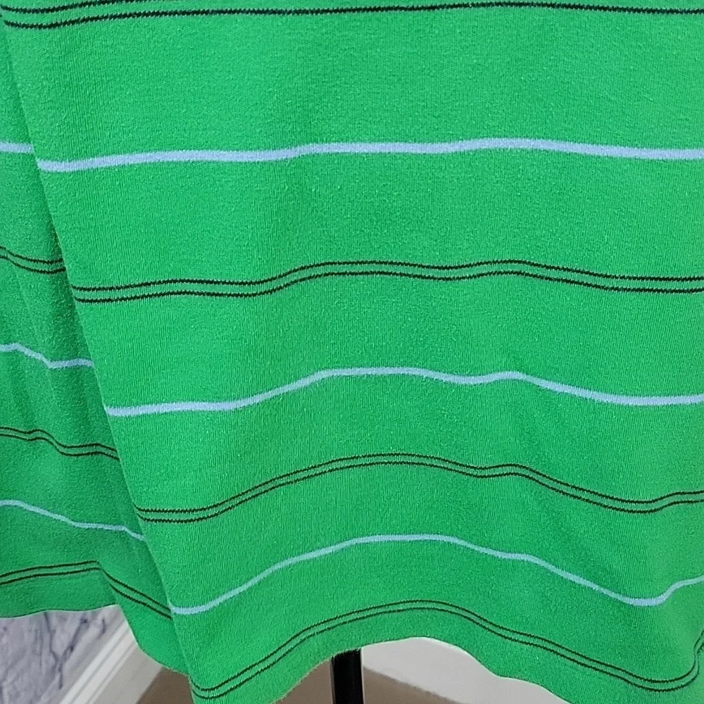 VINTAGE POLO‎ BY RALPH LAUREN Blue/Green Striped Men's 2 Button Polo Shirt XXL